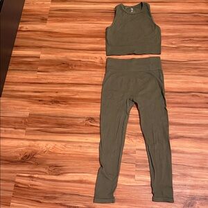 Women's Olive Green Activewear Set